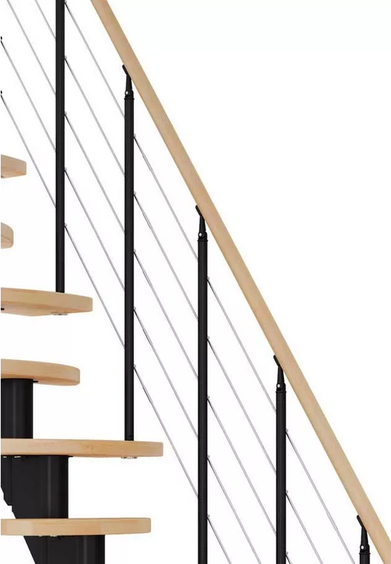 DOLLE SYDNEY - modulové schody přímé do 292 cm, zábradlí STYLE 6